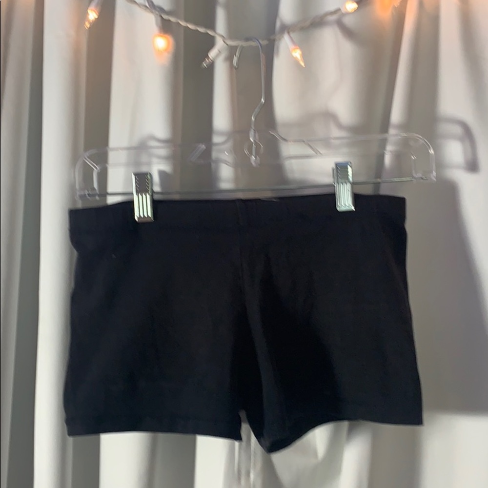 Black spandex short shorts